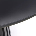 Lifestorey Pavia Table à manger ronde sur pied, style moderne du milieu du siècle