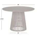Lifestorey Pavia Table à manger ronde sur pied, style moderne du milieu du siècle