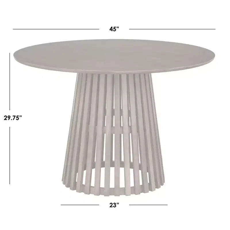 Lifestorey Pavia Table à manger ronde sur pied, style moderne du milieu du siècle