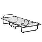 Lit pliant en métal Costway avec matelas en mousse à mémoire de forme, lit d'appoint, fabriqué en Italie