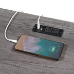 Bureau tréteau Designs2Go avec station de recharge et étagères - Breighton Home