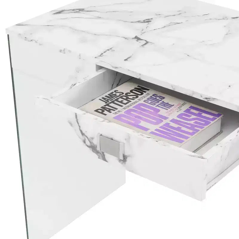 Bureau en verre 42 SoHo avec station de charge – Breighton Home