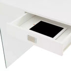 Bureau en verre 42 SoHo avec station de charge – Breighton Home