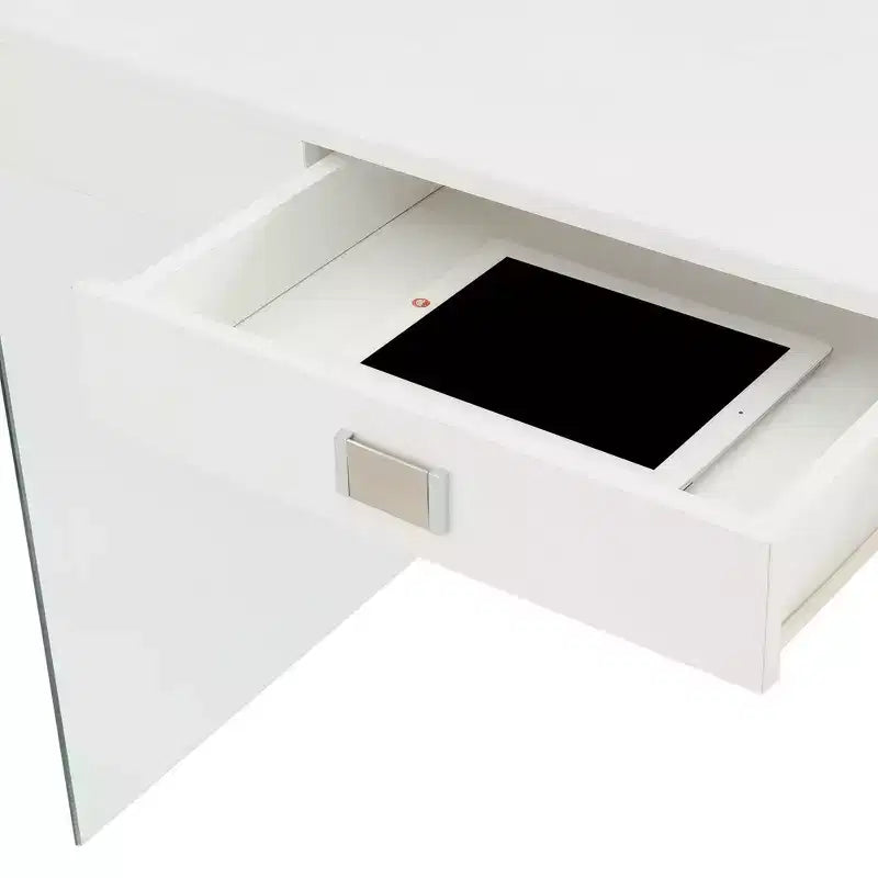 Bureau en verre 42 SoHo avec station de charge – Breighton Home