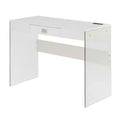 42 SoHo Glass Desk with Charging Station - Breighton Home