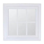 Northlight Mullions Windowpane Square Wall Mirror - 16.5 - White