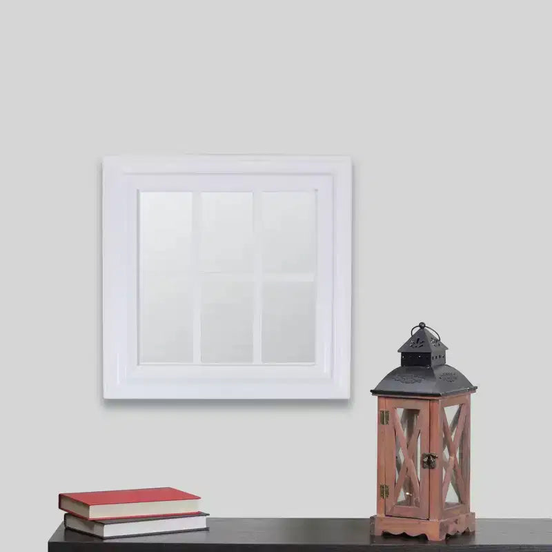 Miroir mural carré Northlight Mullions Windowpane – 16,5 – Blanc