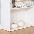 Bureau d'ordinateur moderne compact HOMCOM avec 6 étagères de rangement, table d'écriture et station de travail avec bibliothèque pour bureau à domicile