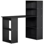 Bureau d'ordinateur moderne compact HOMCOM avec 6 étagères de rangement, table d'écriture et station de travail avec bibliothèque pour bureau à domicile
