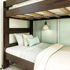 Max & Lily Lit superposé jumeau sur jumeau, lits superposés pour enfants en bois massif de style ferme