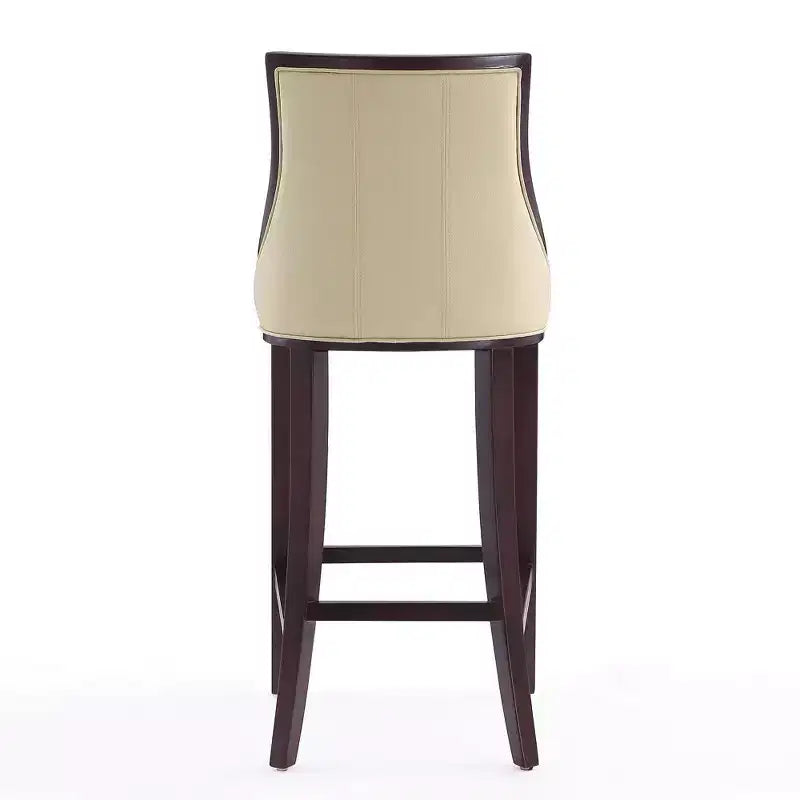 Tabouret de bar Fifth Avenue en bois de hêtre rembourré avec revêtement en similicuir - Manhattan Comfort