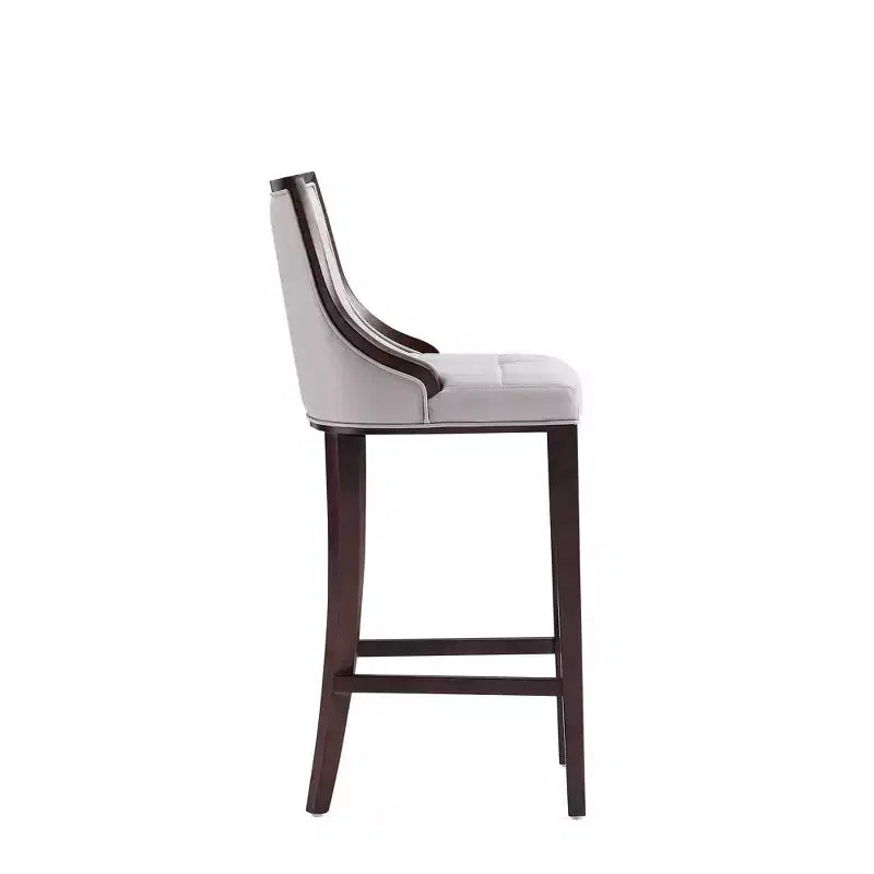 Tabouret de bar Fifth Avenue en bois de hêtre rembourré avec revêtement en similicuir - Manhattan Comfort