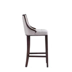 Tabouret de bar Fifth Avenue en bois de hêtre rembourré avec revêtement en similicuir - Manhattan Comfort