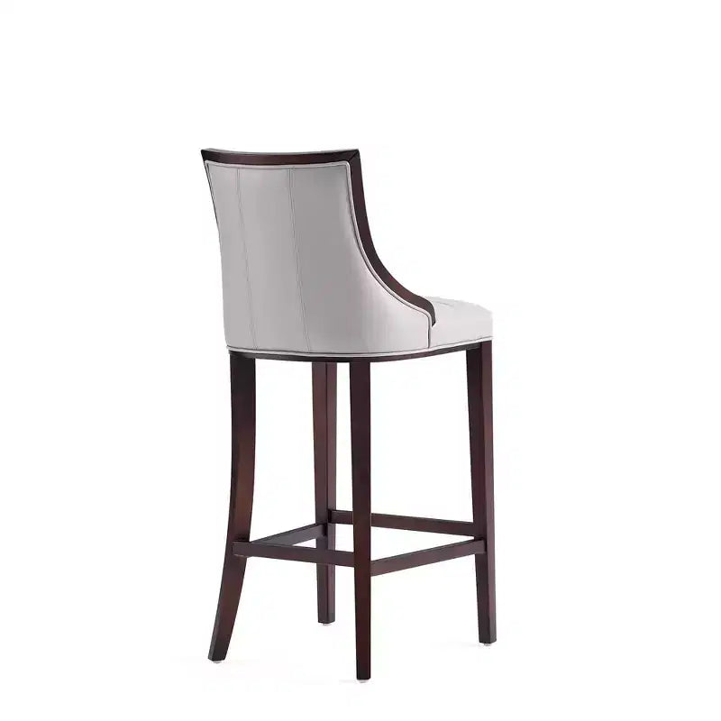 Tabouret de bar Fifth Avenue en bois de hêtre rembourré avec revêtement en similicuir - Manhattan Comfort