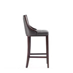 Tabouret de bar Fifth Avenue en bois de hêtre rembourré avec revêtement en similicuir - Manhattan Comfort