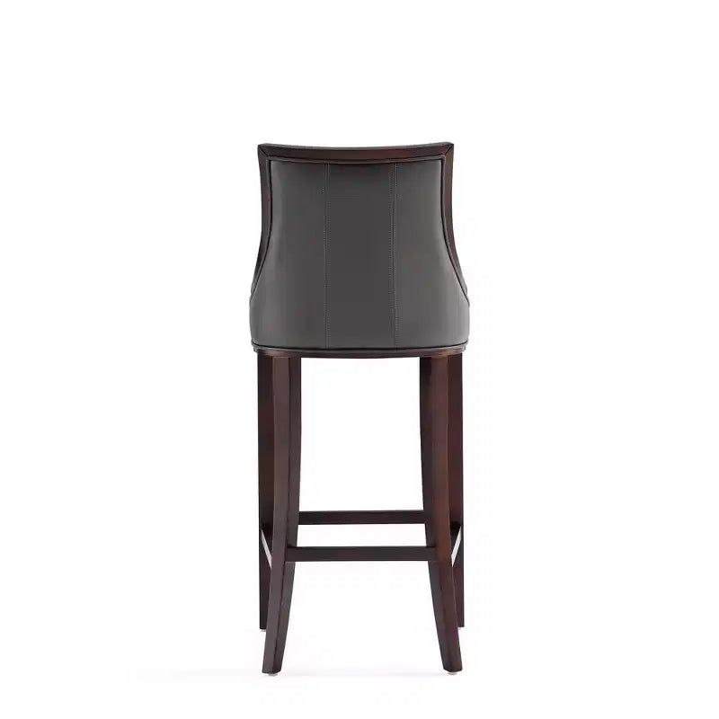 Tabouret de bar Fifth Avenue en bois de hêtre rembourré avec revêtement en similicuir - Manhattan Comfort