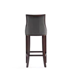 Tabouret de bar Fifth Avenue en bois de hêtre rembourré avec revêtement en similicuir - Manhattan Comfort
