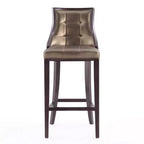 Tabouret de bar Fifth Avenue en bois de hêtre rembourré avec revêtement en similicuir - Manhattan Comfort