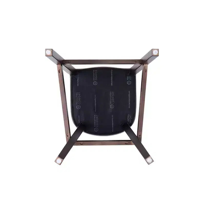 Tabouret de bar Fifth Avenue en bois de hêtre rembourré avec revêtement en similicuir - Manhattan Comfort