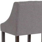 Tabouret de bar Merrick Lane 30 po de hauteur, rembourré, style transitionnel, capitonné avec garniture cloutée décorative
