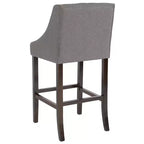 Tabouret de bar Merrick Lane 30 po de hauteur, rembourré, style transitionnel, capitonné avec garniture cloutée décorative