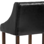 Tabouret de bar Merrick Lane 30 po de hauteur, rembourré, style transitionnel, capitonné avec garniture cloutée décorative
