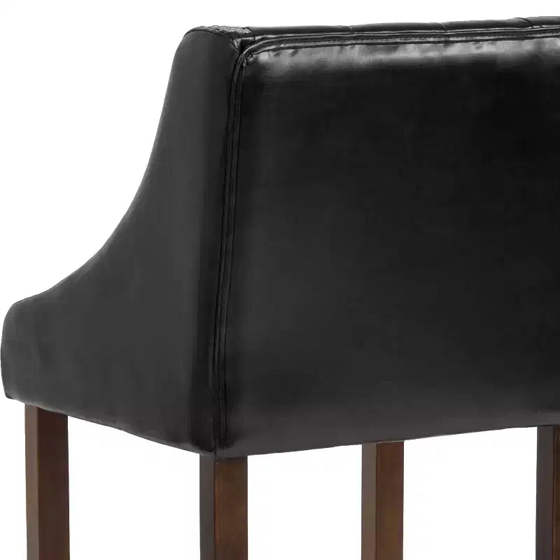 Tabouret de bar Merrick Lane 30 po de hauteur, rembourré, style transitionnel, capitonné avec garniture cloutée décorative