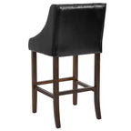 Tabouret de bar Merrick Lane 30 po de hauteur, rembourré, style transitionnel, capitonné avec garniture cloutée décorative