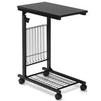 Costway Table d'appoint de canapé réglable en hauteur, table de snack, table basse coulissante avec roulettes