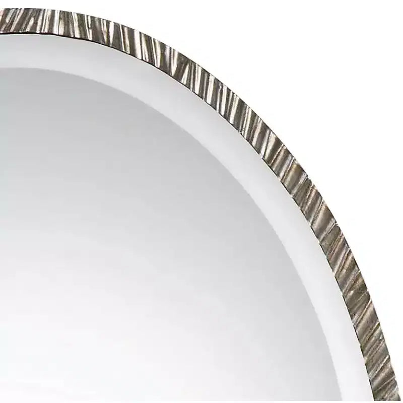 Miroir mural décoratif ovale Uttermost, cadre en métal poli nickel, moderne, 50,8 cm de large, pour salle de bain, chambre, salon, bureau à domicile