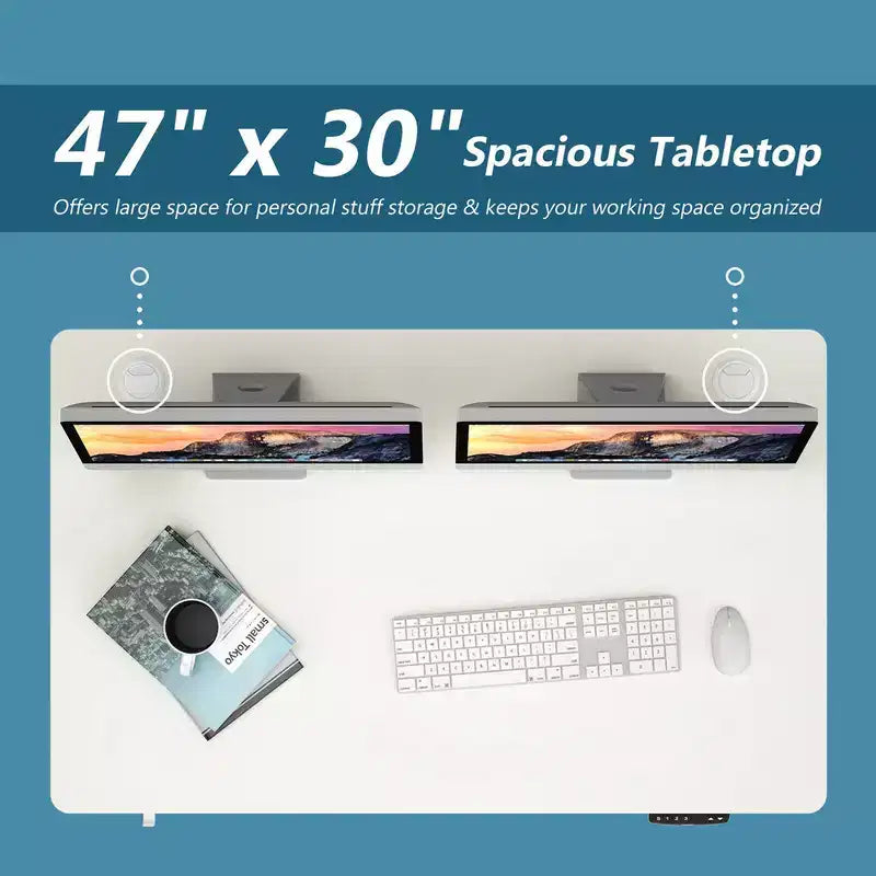 Bureau debout électrique Costway, réglable en hauteur, à double moteur