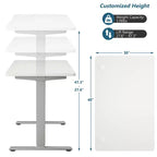 Bureau debout électrique Costway, réglable en hauteur, à double moteur