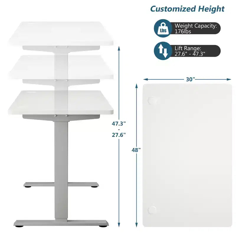 Bureau debout électrique Costway, réglable en hauteur, à double moteur