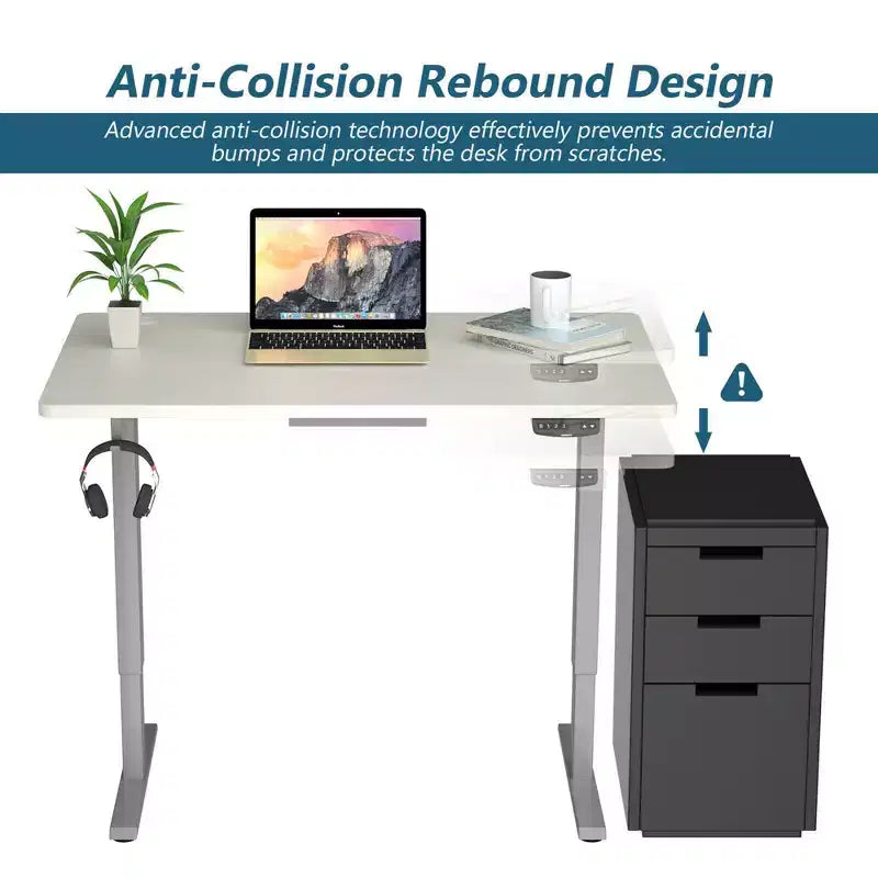 Bureau debout électrique Costway, réglable en hauteur, à double moteur