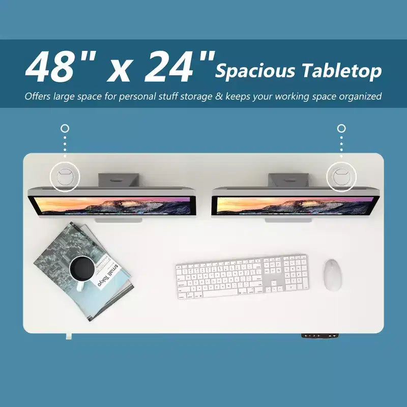 Bureau debout électrique Costway, réglable en hauteur, à double moteur