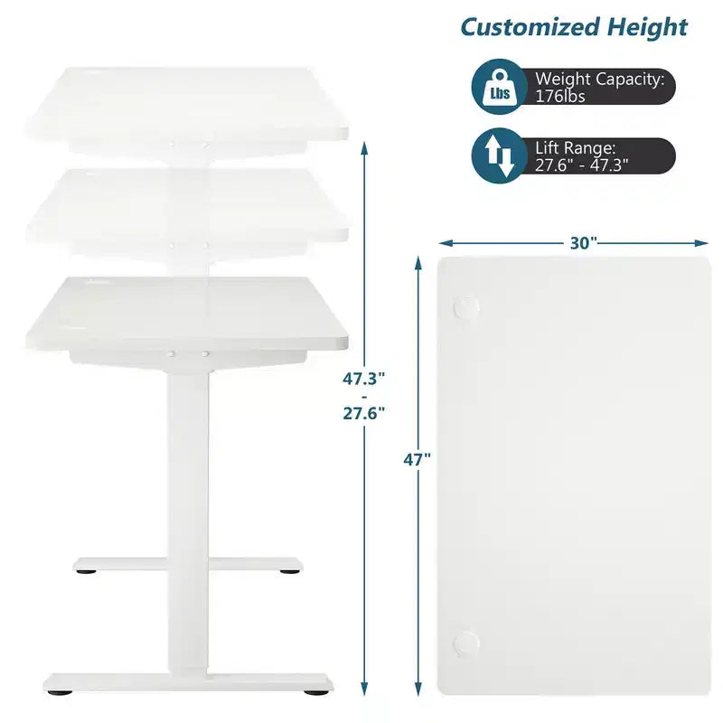 Bureau debout électrique Costway, réglable en hauteur, à double moteur