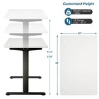 Bureau debout électrique Costway, réglable en hauteur, à double moteur