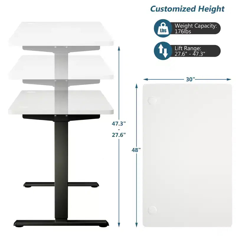 Bureau debout électrique Costway, réglable en hauteur, à double moteur
