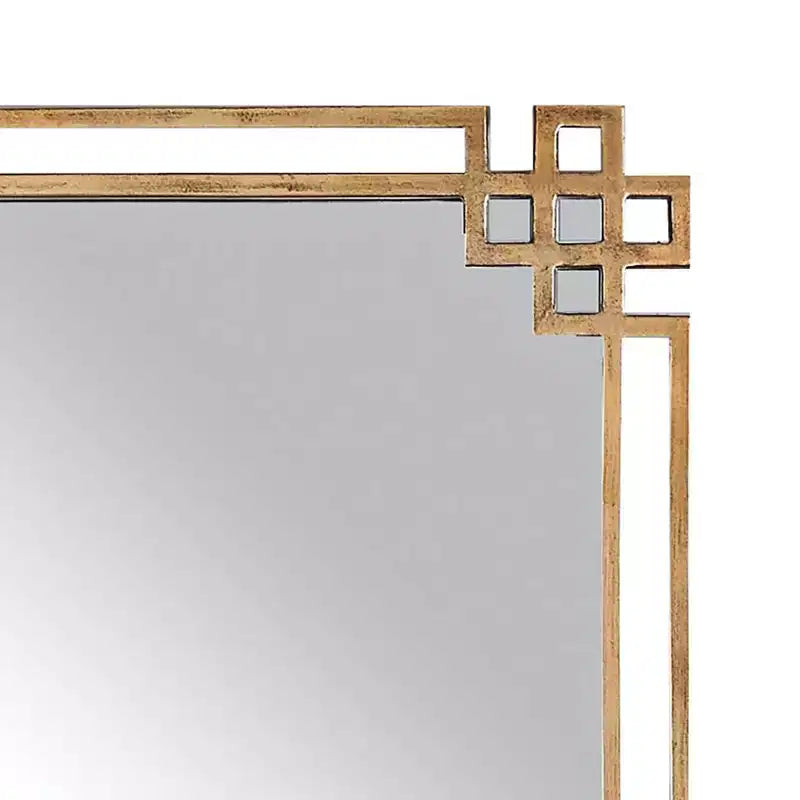 Miroir mural accent rectangulaire Uttermost, cadre ouvert en métal doré plaqué, style industriel, 23" de large, pour salle de bain, chambre à coucher, salon