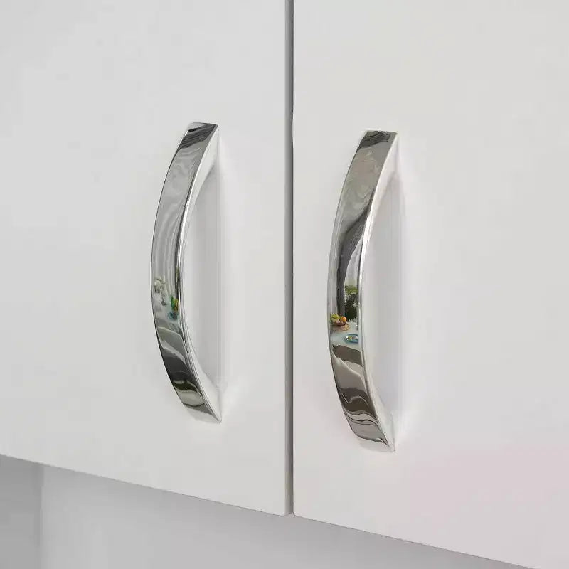 HOMCOM Armoire de cuisine autoportante, buffet avec huche de rangement avec 2 armoires à portes, 3 tiroirs et comptoir ouvert, étagère réglable, blanc