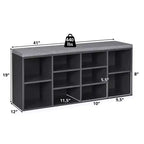 Banc de rangement pour chaussures Costway avec coussin, 10 compartiments, réglable