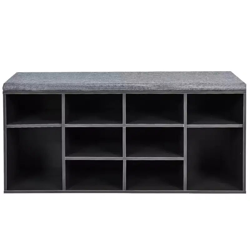 Banc de rangement pour chaussures Costway avec coussin, 10 compartiments, réglable