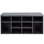 Banc de rangement pour chaussures Costway avec coussin, 10 compartiments, réglable