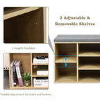 Banc de rangement pour chaussures Costway avec coussin, 10 compartiments, réglable