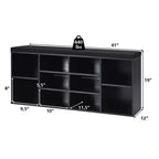 Banc de rangement pour chaussures Costway avec coussin, 10 compartiments, réglable
