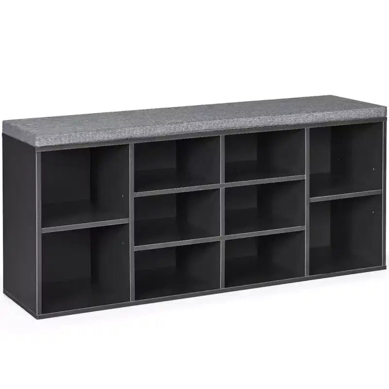 Banc de rangement pour chaussures Costway avec coussin, 10 compartiments, réglable