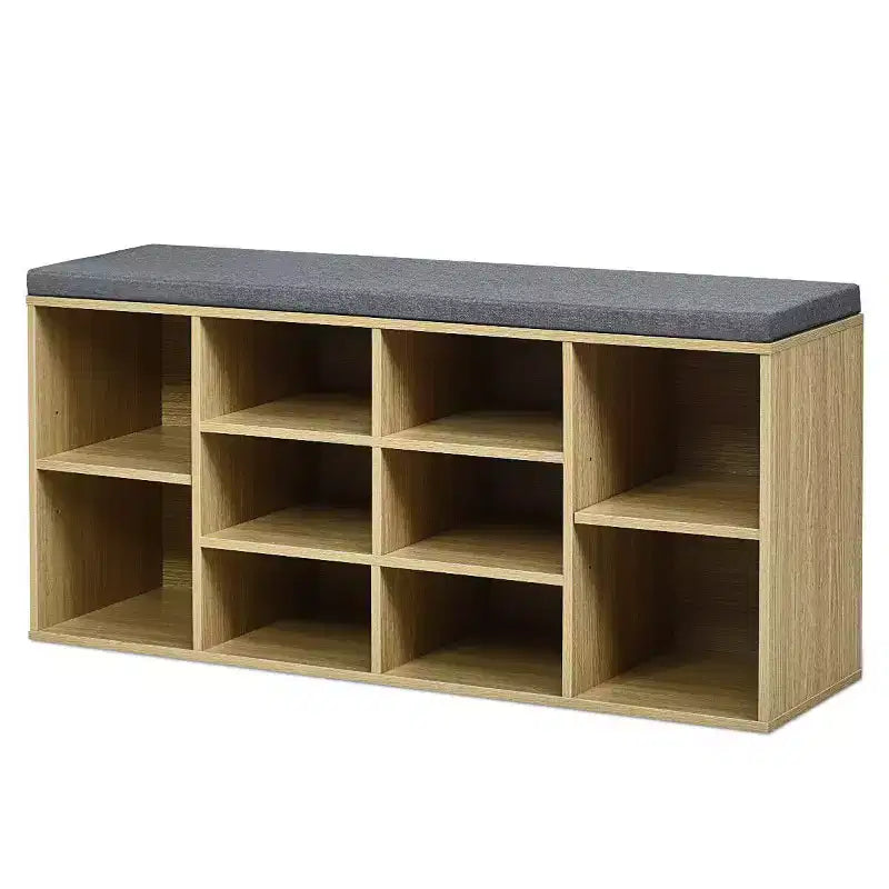 Banc de rangement pour chaussures Costway avec coussin, 10 compartiments, réglable