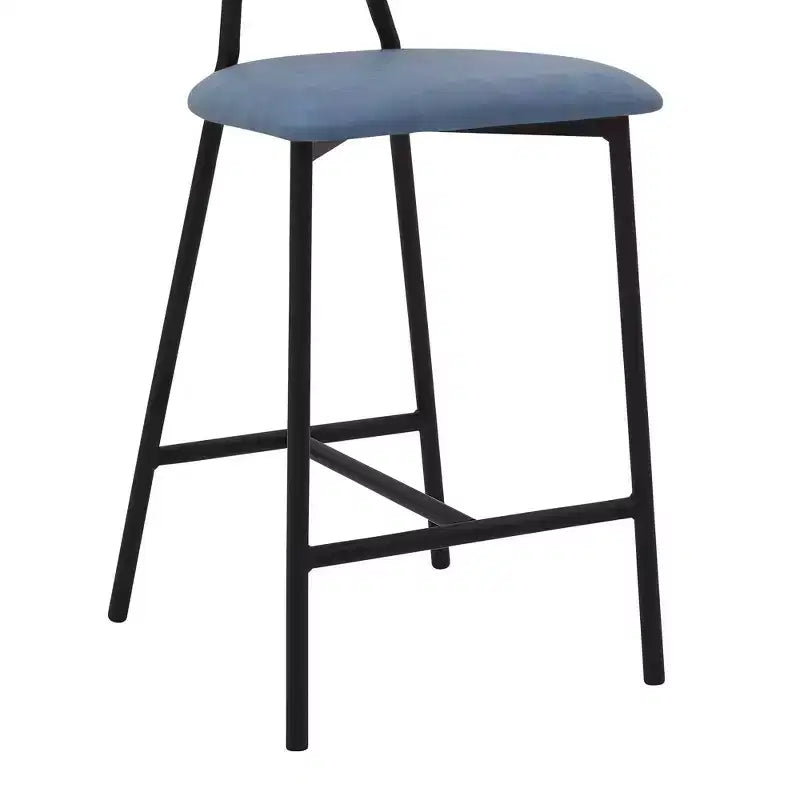 Tabouret de bar 26 Rococo avec similicuir et finition métallique - Armen Living