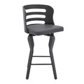 26 Verne Counter Stool with Faux Leather and Wood Finish - Armen Living