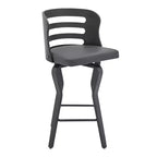 26 Verne Counter Stool with Faux Leather and Wood Finish - Armen Living